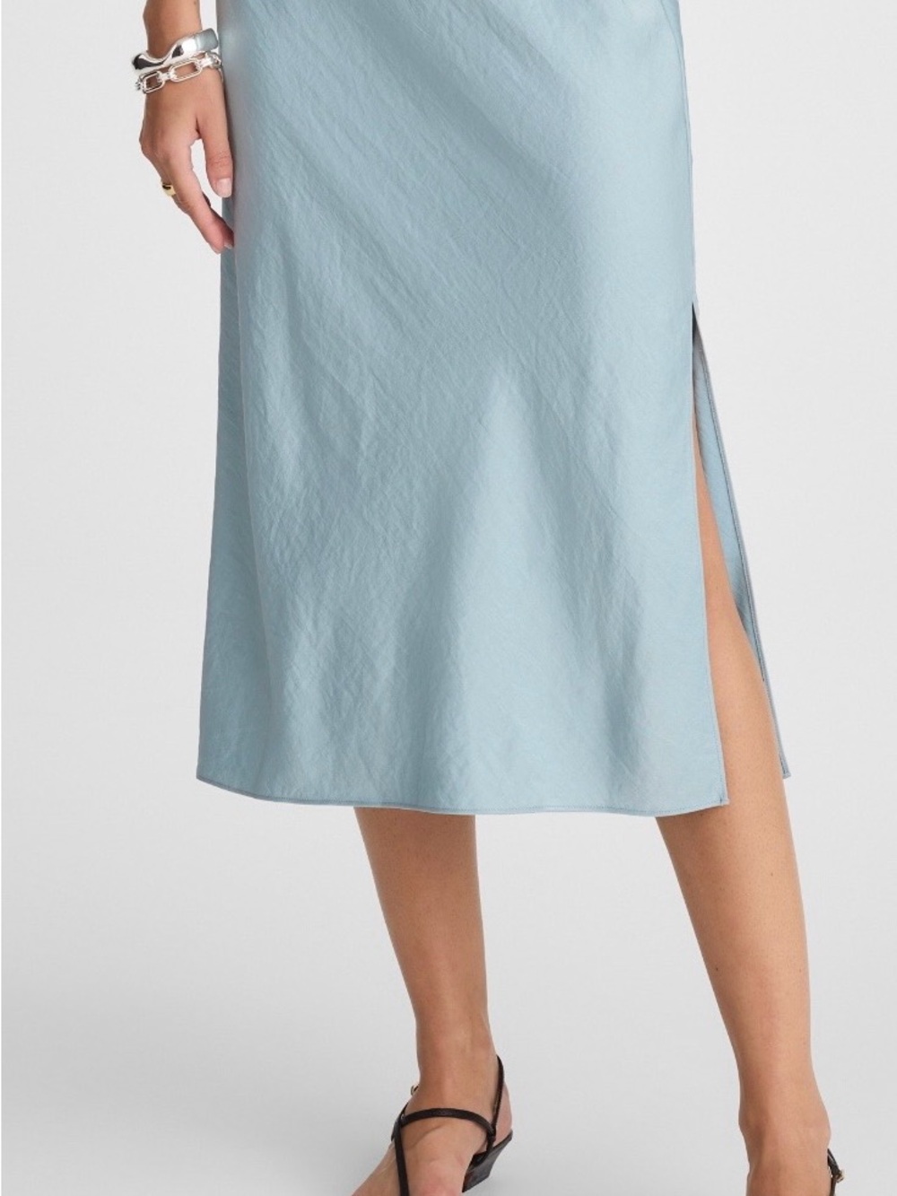 Madewell Midi Slip Skirt with Side Slit